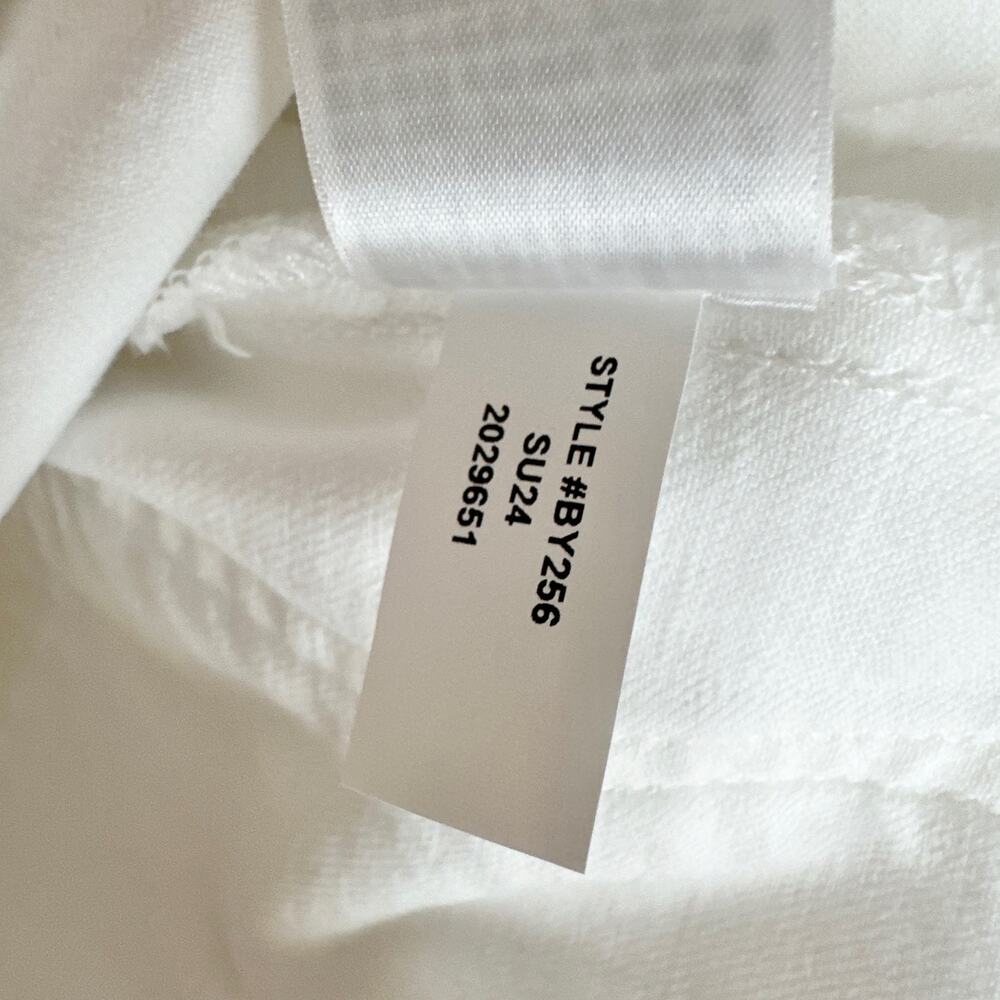 J.Crew Petite Sailor Slim Wide Leg Jean High Rise Gold Buttons White US 29P NWT - Picture 14 of 15